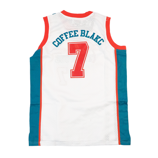 FLINT TROPICS COFFEE BLACK WHITE BASLETBALL JERSEY