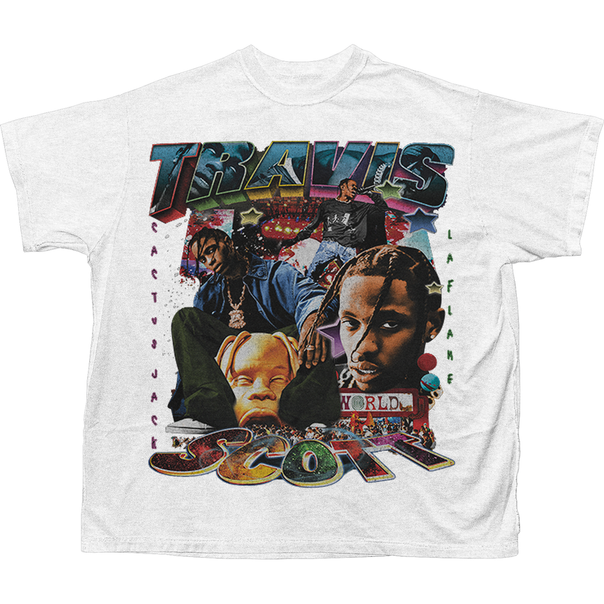 TRAVIS SCOTT COLLAGE T-SHIRT (WHITE)