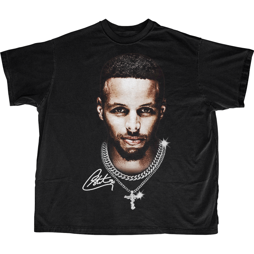 CURRY BLING BIG HEAD T-SHIRT (BLACK)