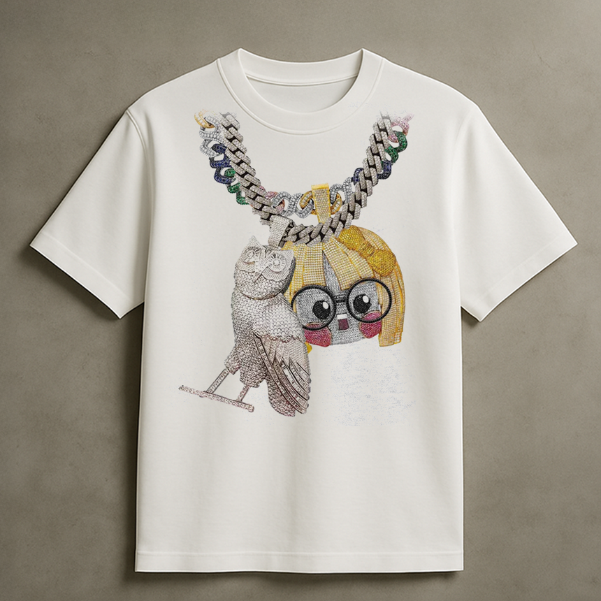 DRAKE CHAINS T-SHIRT (WHITE)