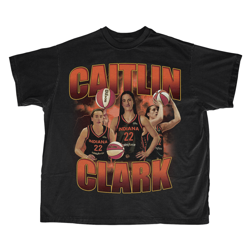 CAITLIN CLARK BOOTLEG T-SHIRT (BLACK)