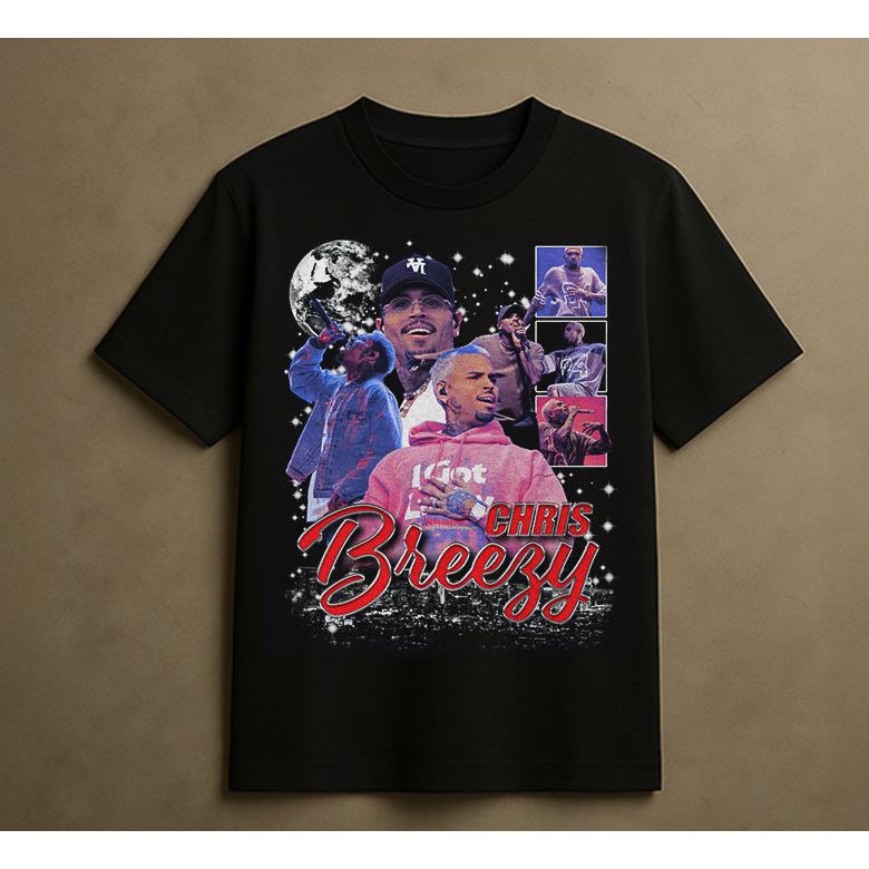 CHRIS BROWN COLLAGE T-SHIRT (BLACK)