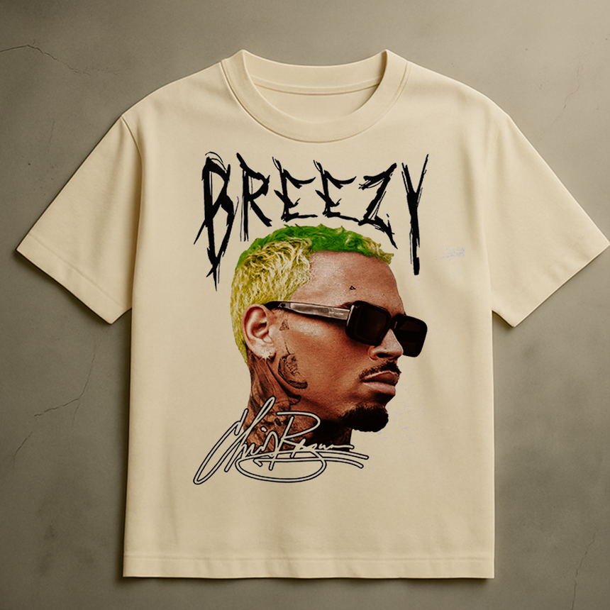 BREEZY FACE T-SHIRT (CREAM)