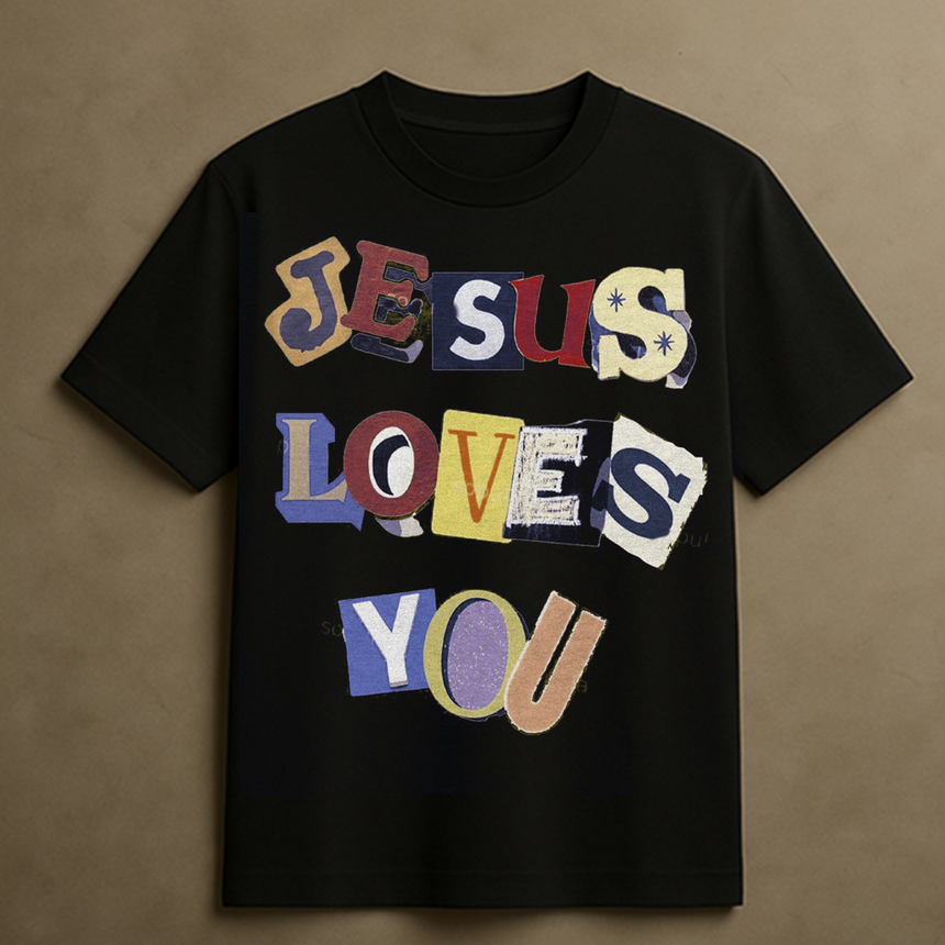 JESUS LOVES T-SHIRT (BLACK)