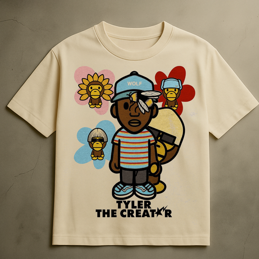 TYLER CARTOON T-SHIRT (CREAM)