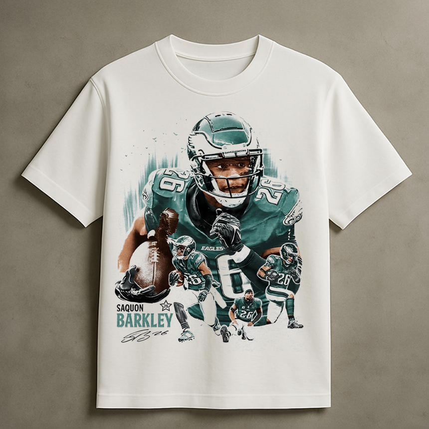 SAQUON COLLAGE T-SHIRT (WHITE)