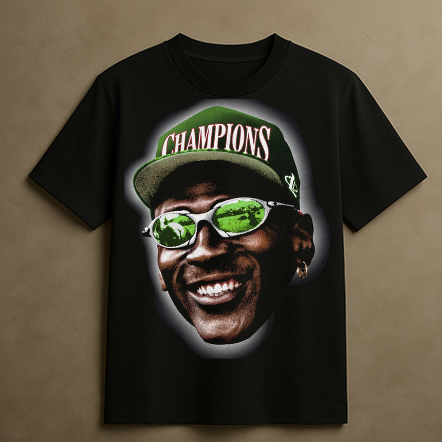 JORDAN HAT HEAD T-SHIRT (BLACK)