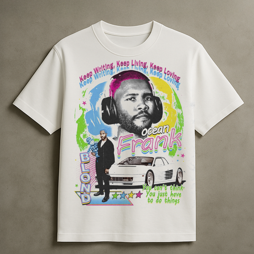 FRANK OCEAN COLORFUL T-SHIRT (WHITE)