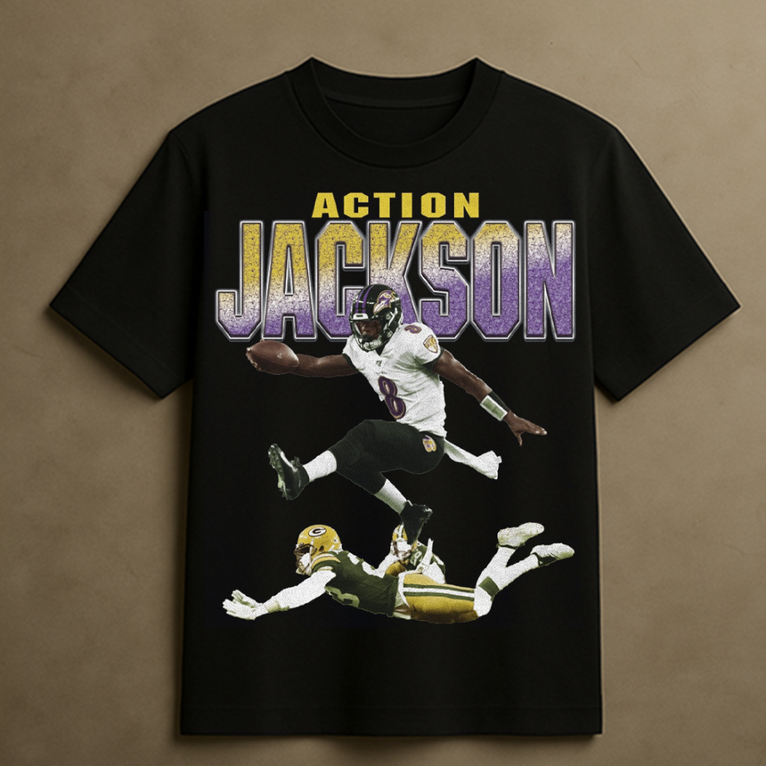 ACTION JACKSON T-SHIRT (BLACK)