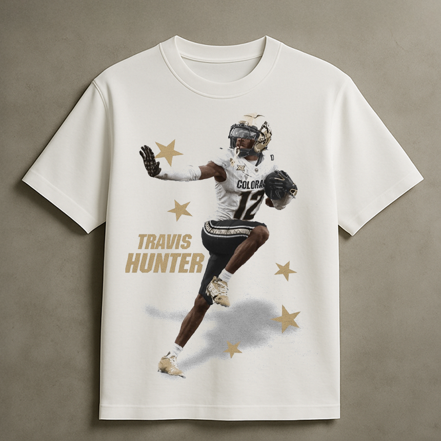 TRAVIS HUNTER HEISMAN T-SHIRT (WHITE)