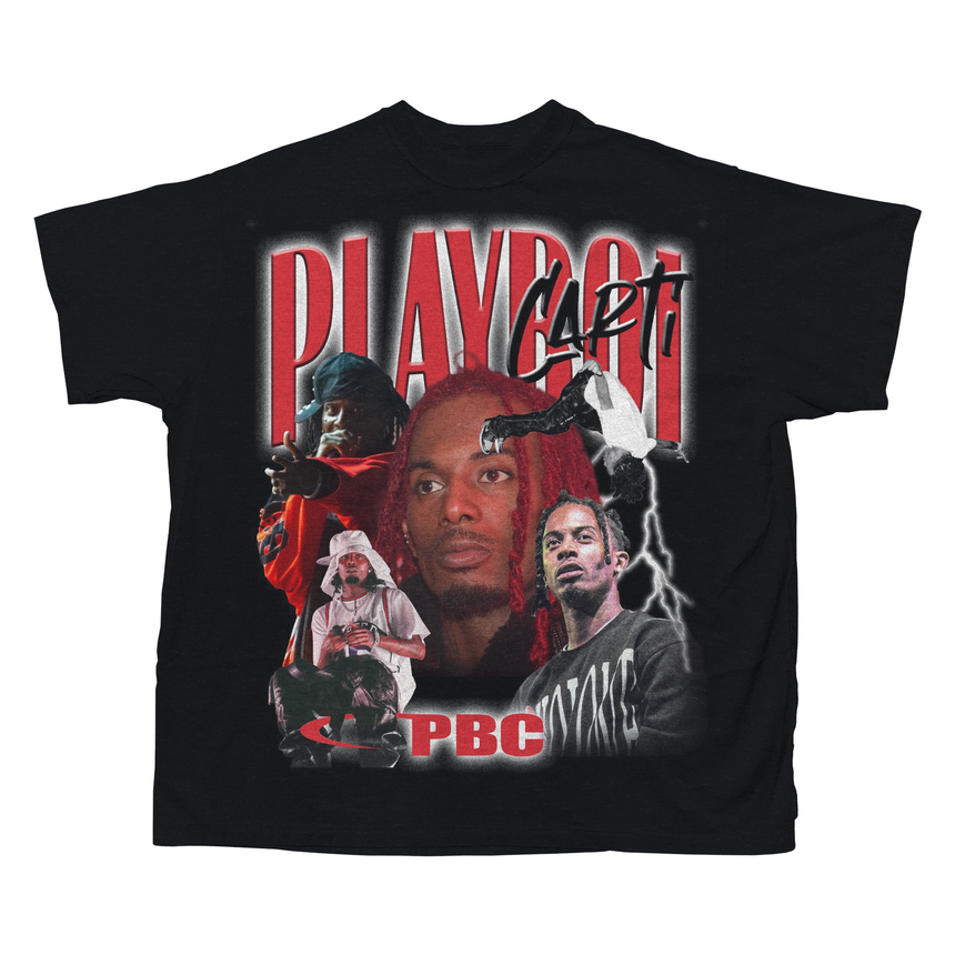 PLAYBOI CARTI COLLAGE T-SHIRT (BLACK)