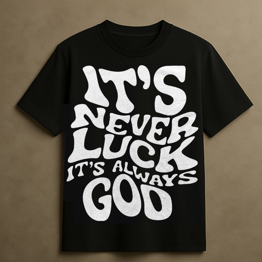 NEVER LUCK T-SHIRT (BLACK)