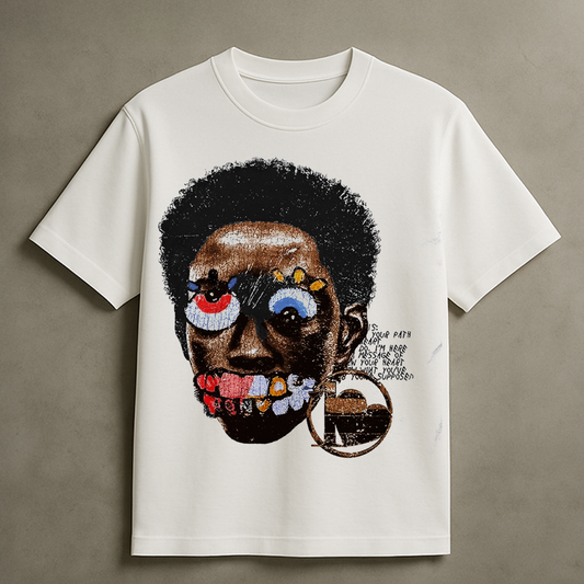 ABSTRACT PORTRAIT T-SHIRT (WHITE)