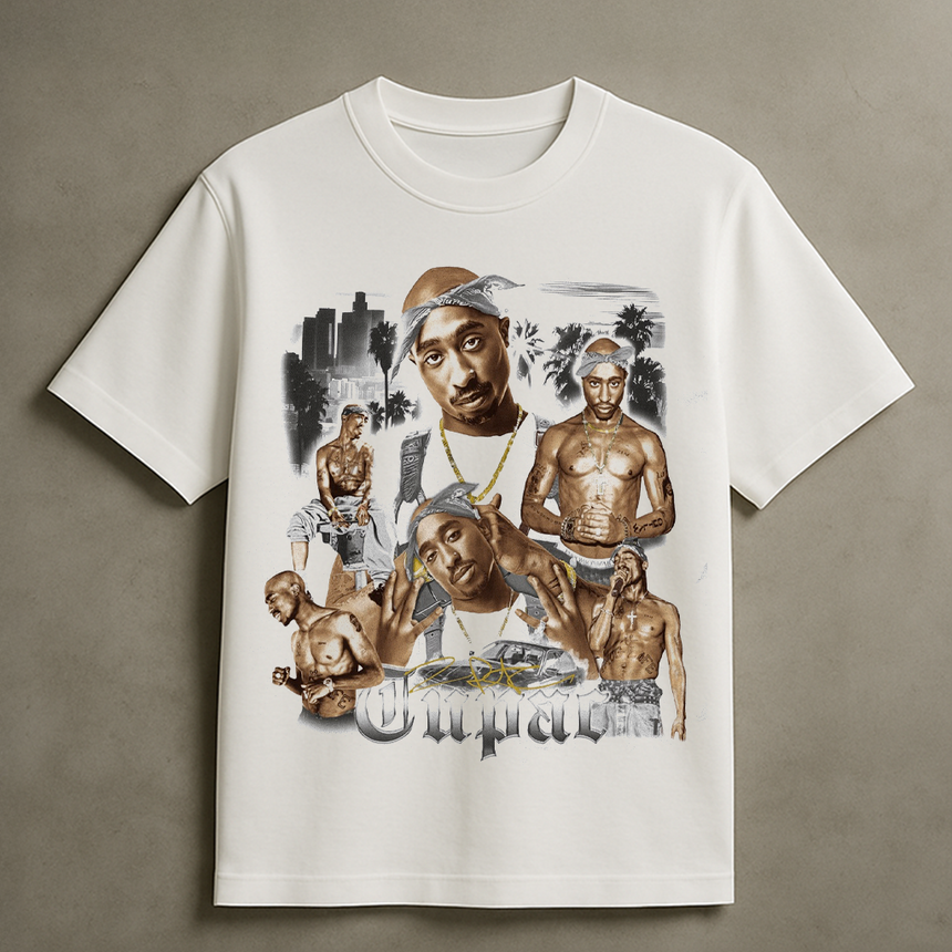 TUPAC COLLAGE T-SHIRT (WHITE)