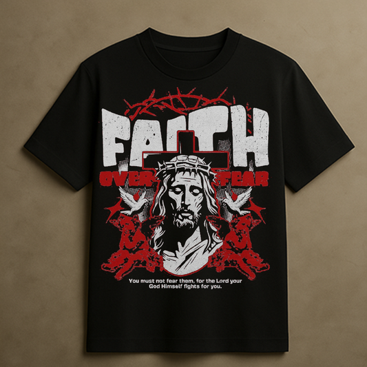 FAITH OVER FEAR T-SHIRT (BLACK)