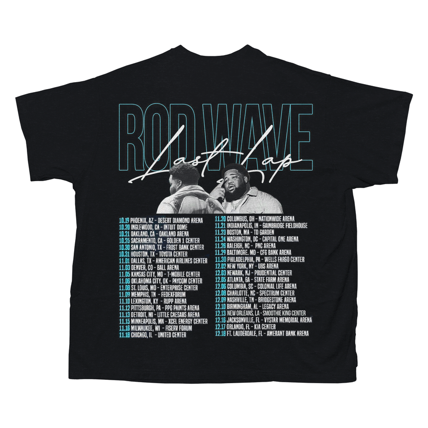 RODWAVE LAST LAP TOUR T-SHIRT (BLACK)