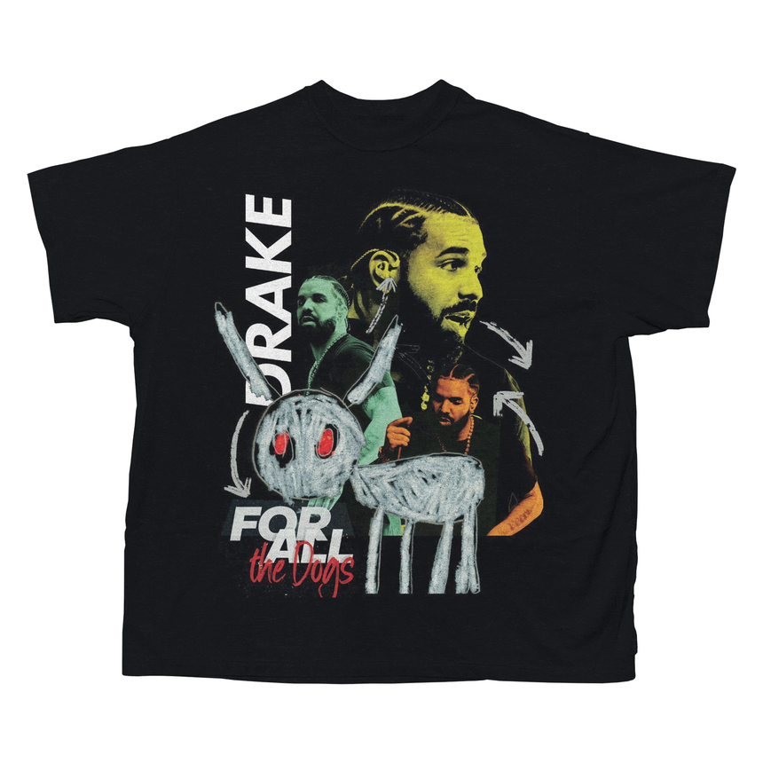 DRAKE DOGS TOUR T-SHIRT (BLACK)