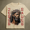 JESUS SAVES T-SHIRT (CREAM)