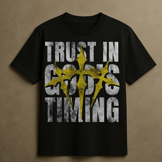 GOD'S TIMING T-SHIRT (BLACK)
