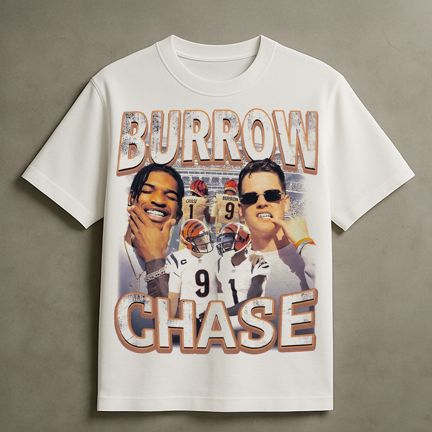 BURROW CHASE T-SHIRT (WHITE)