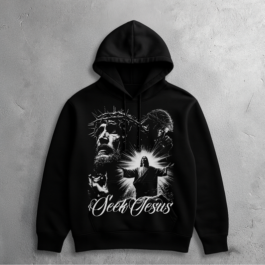 SEEK JESUS HOODIE (BLACK)