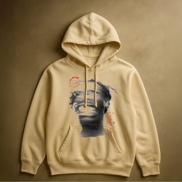 TRAVIS BLUR HOODIE (CREAM)
