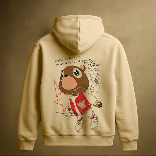 GRADUATION BEAR HOODIE (CREAM)