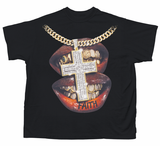 FAITH GRILL T-SHIRT (BLACK)