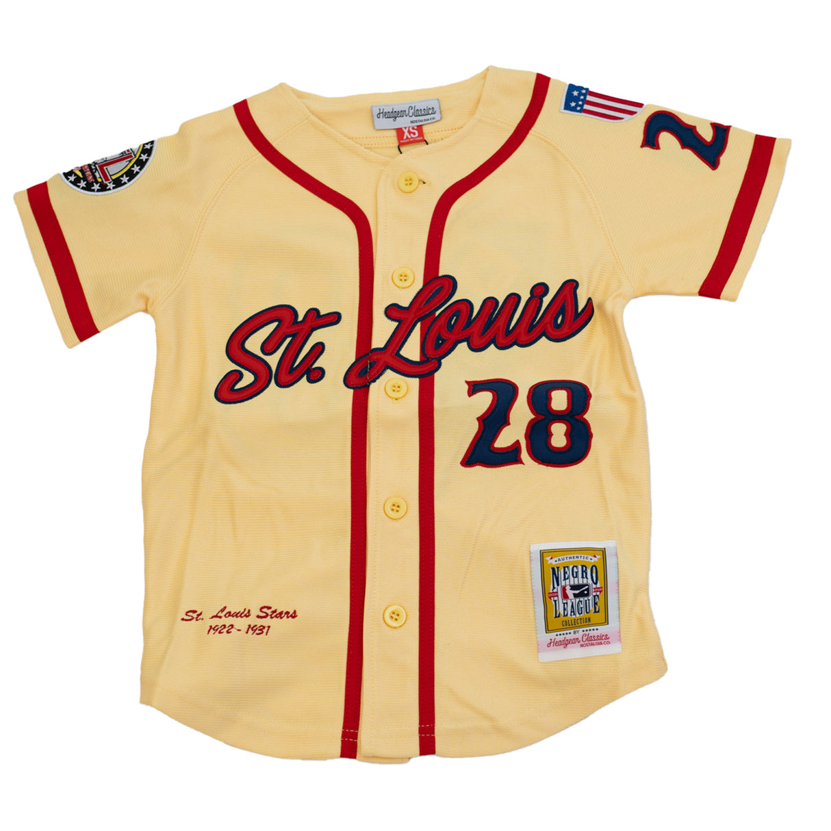 YOUTH ST LOUIS STARS BUTTON DOWN BASEBALL JERSEY