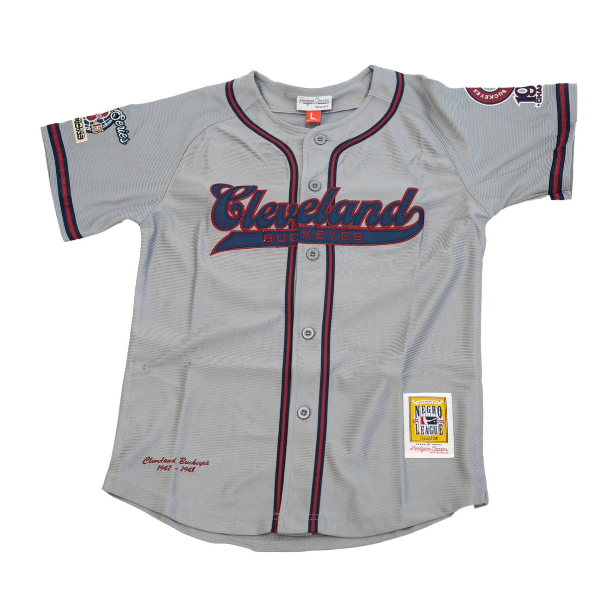 YOUTH CLEVELAND BUCKEYES BUTTON DOWN BASEBALL JERSEY