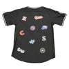 YOUTH NEGRO LEAGUE PULLOVER COLLAGE BASEBALL JERSEY (BLACK)