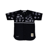 NEGRO LEAGUE COLLAGE BUTTON DOWN JERSEY (BLACK)