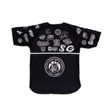 NEGRO LEAGUE COLLAGE BUTTON DOWN JERSEY (BLACK)