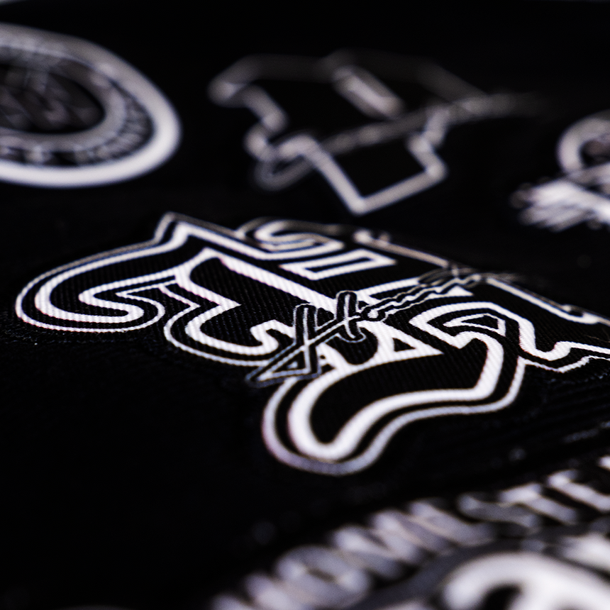 NEGRO LEAGUE COLLAGE BUTTON DOWN JERSEY (BLACK)