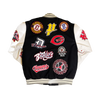 NEGRO LEAGUE LEATHER PATCHES VARSITY JACKET (BLACK)