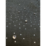 BLACK EMBELLISHED RHINESTONE CRYSTAL WATSON DENIM