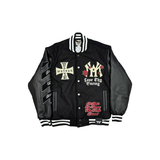 WATSON LOVE THY ENEMY VARSITY JACKET (BLACK)