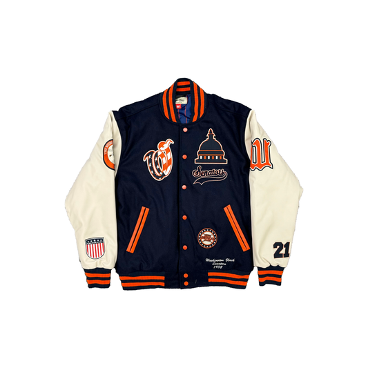 WASHINGTON BLACK SENATORS VARSITY JACKET (BLUE)