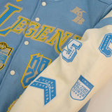 KOBE COLLAGE VARSITY JACKET (SKY BLUE)