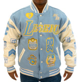 KOBE COLLAGE VARSITY JACKET (SKY BLUE)