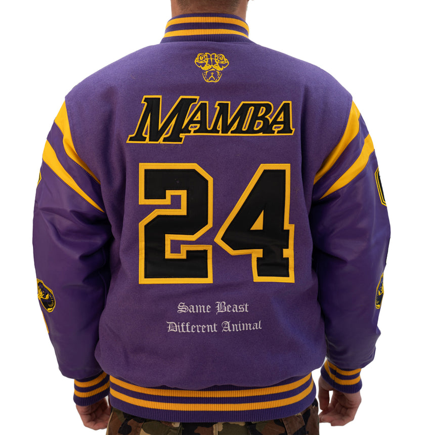 KOBE COLLAGE VARSITY JACKET (PURPLE)