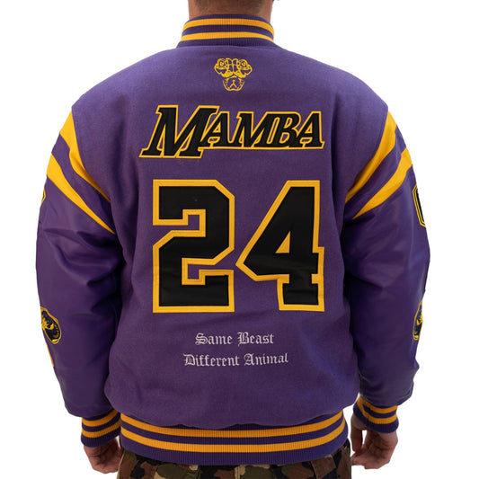 KOBE COLLAGE VARSITY JACKET (PURPLE)