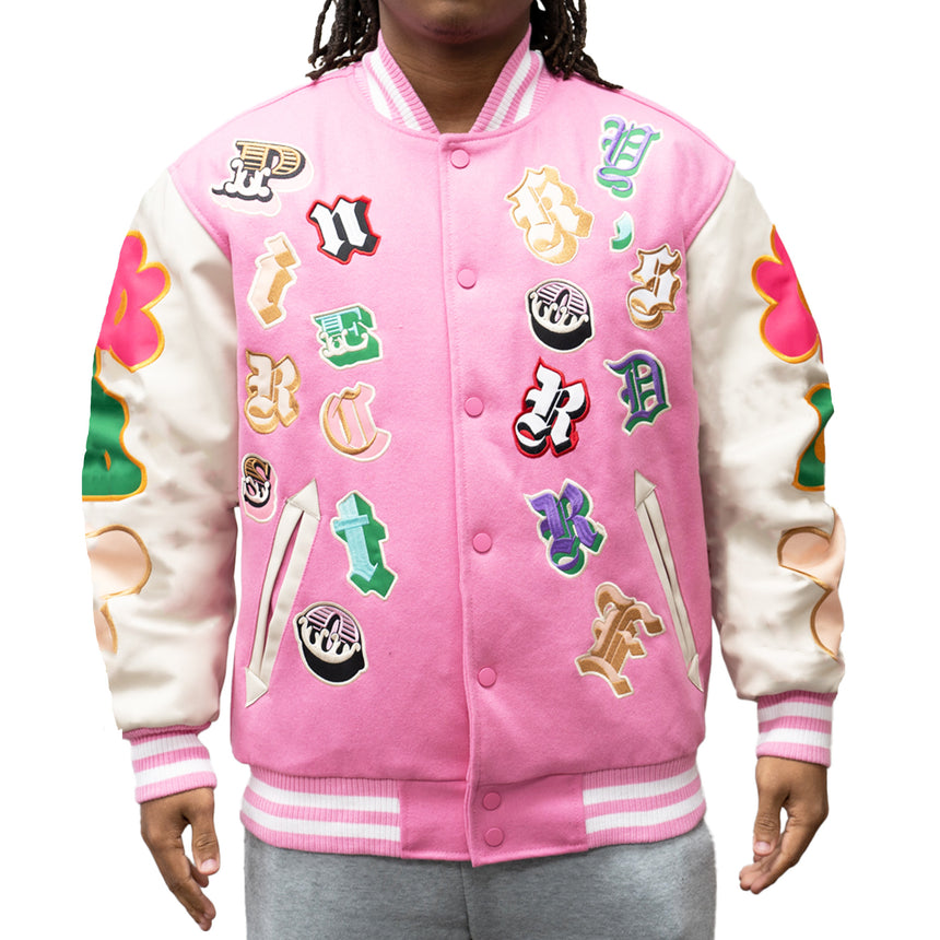 PINKYS RECORD STORE FRIDGE MAGNET VARSITY JACKET (PINK)