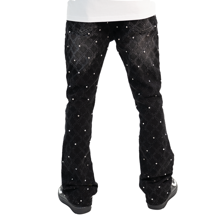 WATSON BLACK DENIM DIAMOND STITCH LF00001
