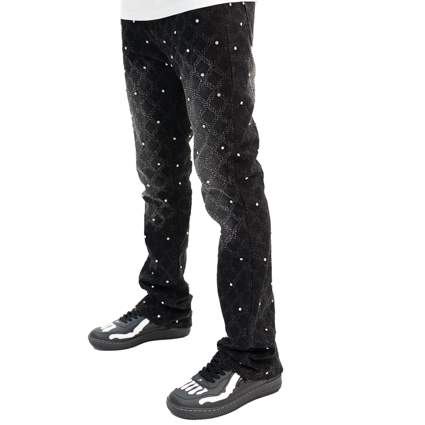 WATSON BLACK DENIM DIAMOND STITCH LF00001