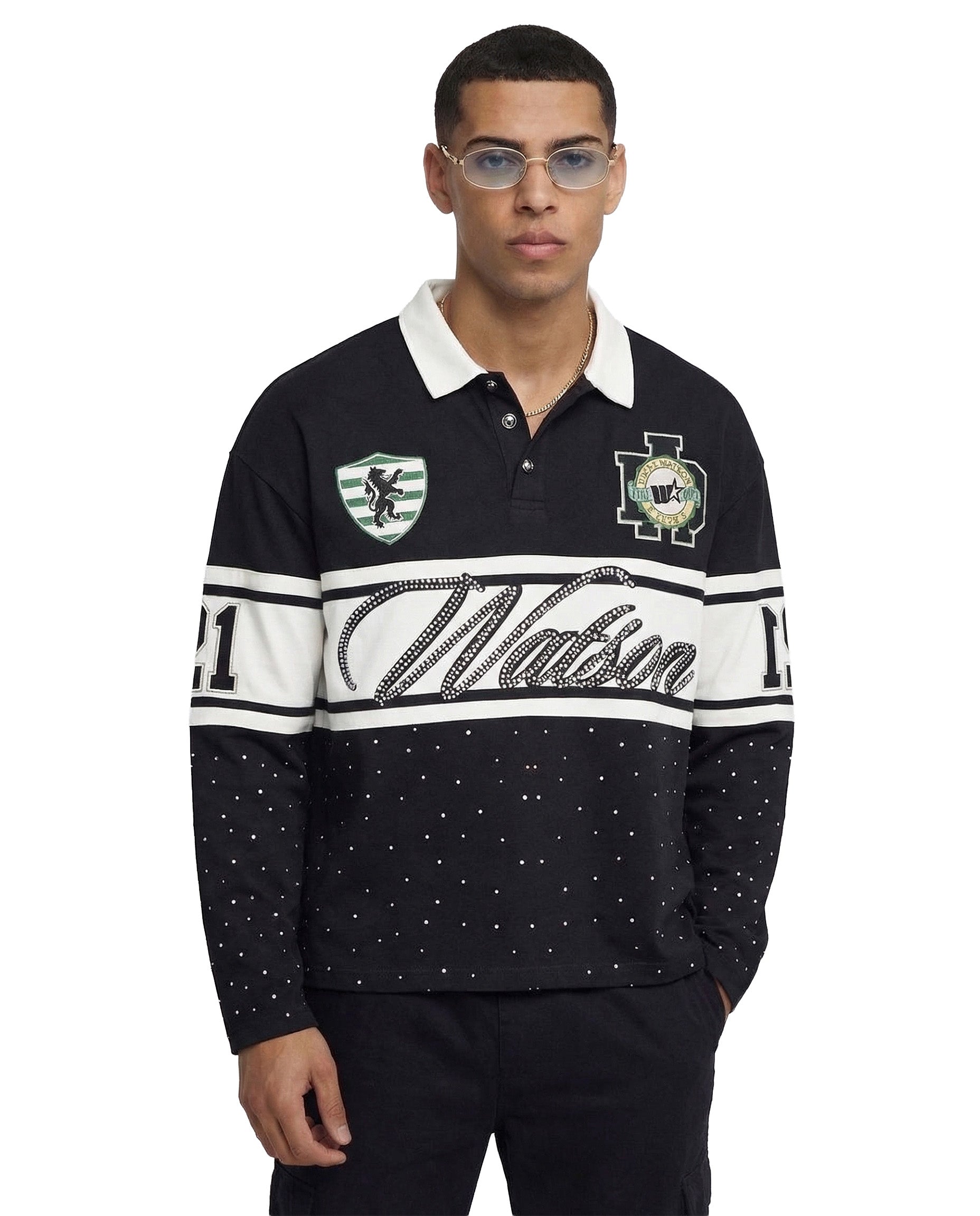 トップス Belvet rugby shirt Black M WTSN021-LPOLO-02-BLACK.