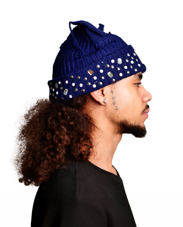 WATSON CAT EARS BEANIE HAT (DARK BLUE)