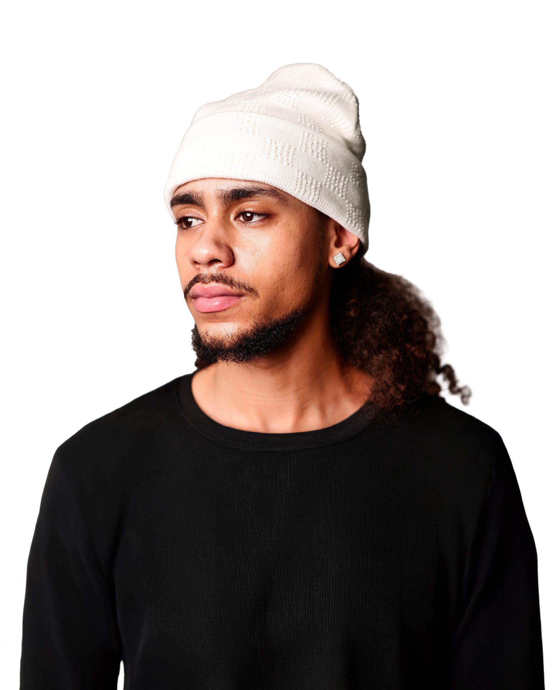 WATSON CHECKERED PEARL BEANIE HAT (BEIGE) – All Star Elite