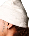WATSON CHECKERED PEARL BEANIE HAT (BEIGE)