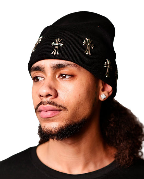 WATSON CROSS CHARM SHADOW BEANIE HAT (BLACK) – All Star Elite